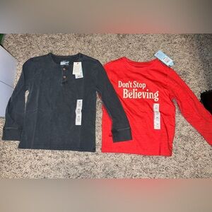 Two new with tags boys long sleeve tops size xs 4/5